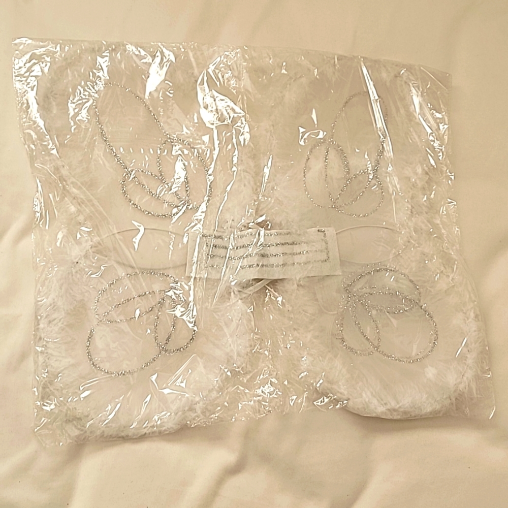 NEW White Heavenly Angel Wings and headband halo
